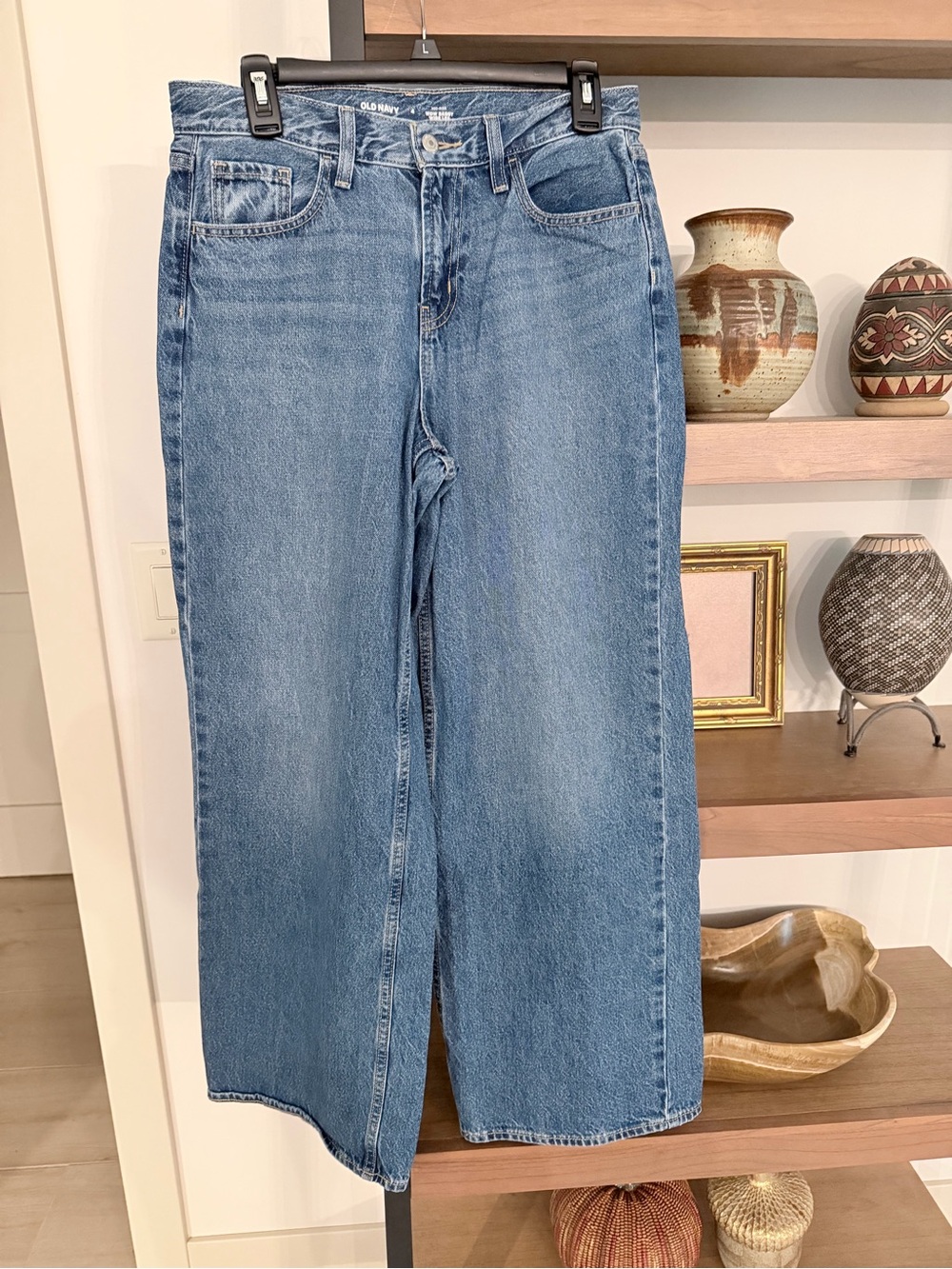 Old Navy Light Blue Flare Wide-Leg Jeans